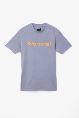 NNormal Organic cotton t-shirt Sininen | OMDCUKF-52