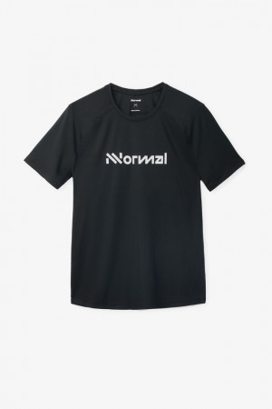 NNormal Race T-shirt NN Mustat | OPKIABX-57