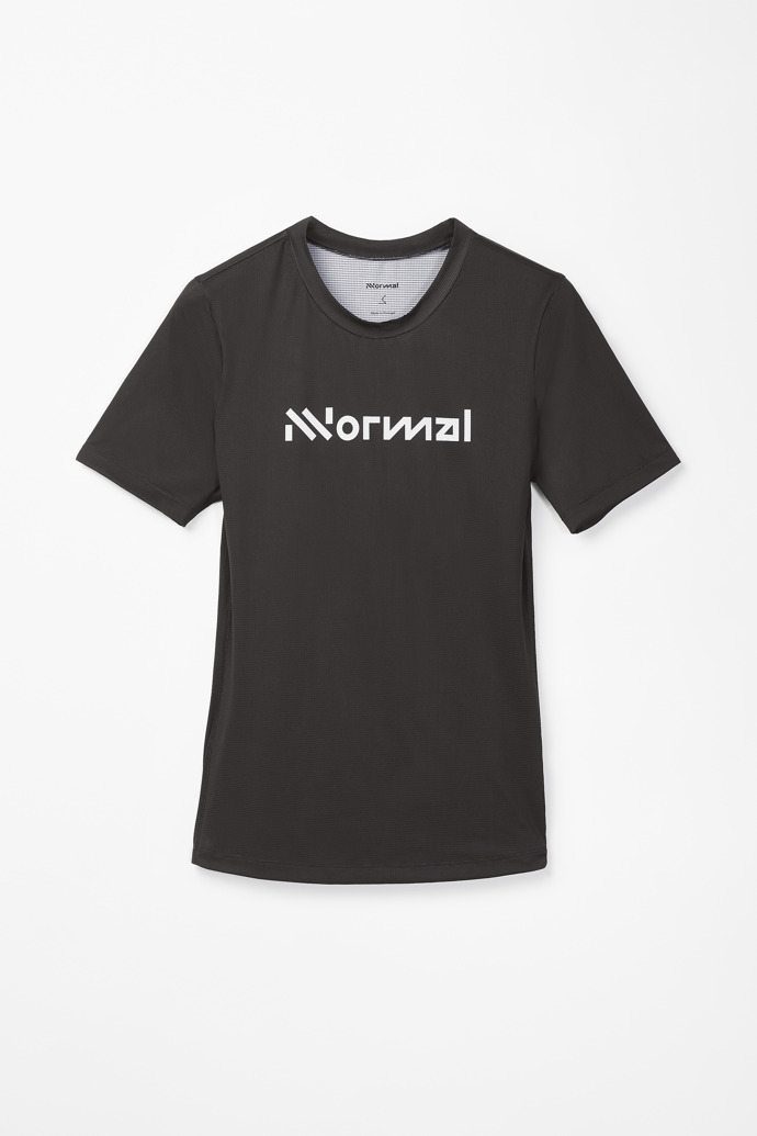 NNormal Race T-shirt Mustat | VZMLODG-82