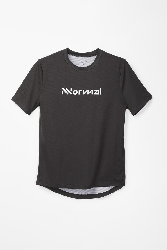 NNormal Race T-shirt Mustat | WZUORNY-85